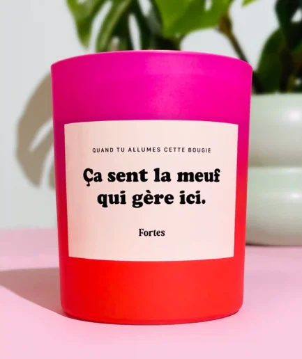 Tu gères meuf - La Bougie Cœur de Fraise